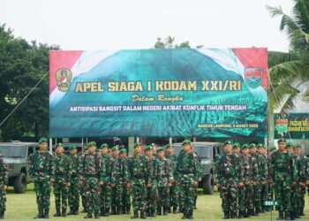 Pangdam XXI/Radin Inten Pimpin Apel Siaga I Kodam XXI/Radin Inten