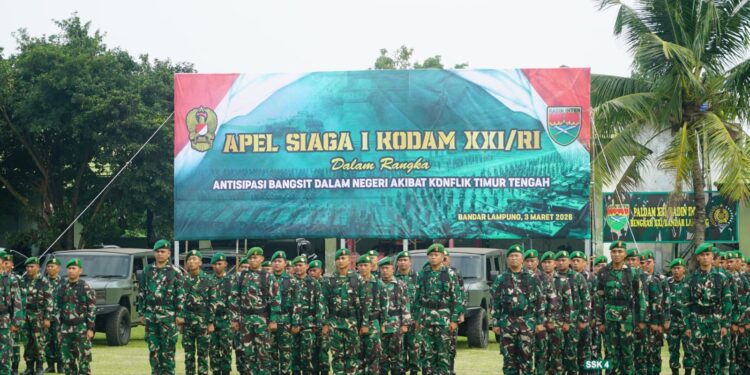 Pangdam XXI/Radin Inten Pimpin Apel Siaga I Kodam XXI/Radin Inten