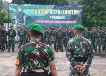 Dandim 0429/Lamtim Pimpin Apel Siaga Bangsit Timur Tengah