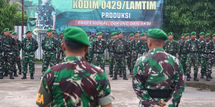 Dandim 0429/Lamtim Pimpin Apel Siaga Bangsit Timur Tengah