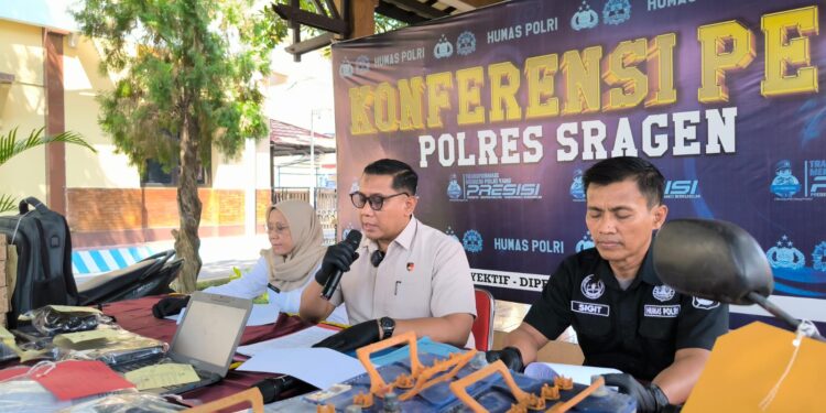 Satreskrim Polres Sragen Bongkar Aksi Pencurian Accu Truk Sampah DLH, Pelaku Dibekuk Kurang dari Dua Pekan