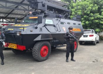 Gegana Satbrimob Polda Lampung Pastikan Keamanan Kunjungan Kerja Wakil Presiden RI Gibran Rakabuming Raka