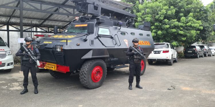 Gegana Satbrimob Polda Lampung Pastikan Keamanan Kunjungan Kerja Wakil Presiden RI Gibran Rakabuming Raka