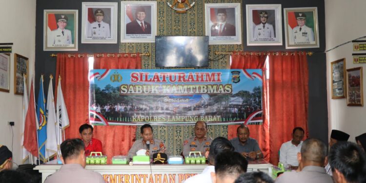 Kapolres Lampung Barat hadiri silaturahmi Sabuk Kamtibmas di Pekon Wates