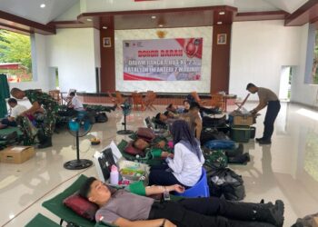 Pelaksanaan Donor Darah Dalam Rangka HUT Batalyon Infantri 7 Ke 23 Tahun 2026