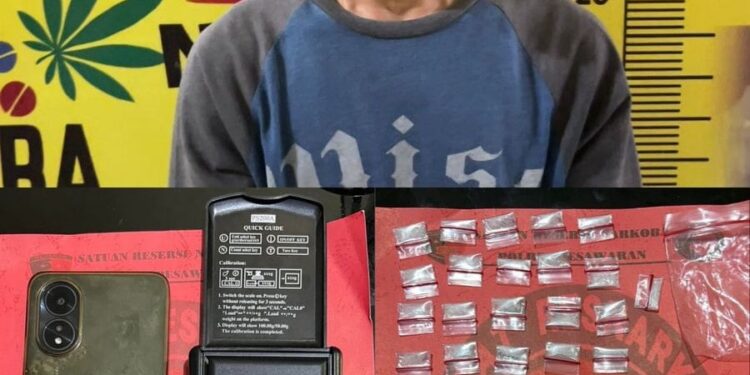 Satres Narkoba Polres Pesawaran Ringkus Terduga Pengedar Sabu di Way Lima, Puluhan Plastik Klip Berhasil Disita