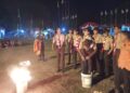 Tim Satgas BPBD, Damkarmat Pringsewu berikan Edukasi Kebencanaan pada Peserta Kemah Bhakti Saka Bhayangkara Lampung