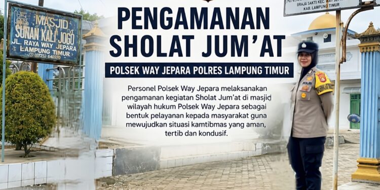 Pengamanan Sholat Jum’at, Polsek Way Jepara Hadir Berikan Rasa Aman Kepada Jama’ah