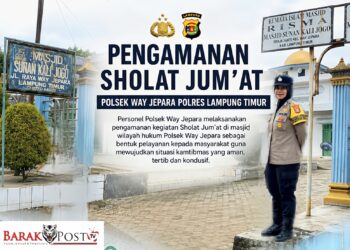 Pengamanan Sholat Jum’at, Polsek Way Jepara Hadir Berikan Rasa Aman Kepada Jama’ah