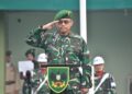 Upacara Bulanan Kasilog Kasrem 043/Gatam Bacakan Amanat Pangdam XXI/RI