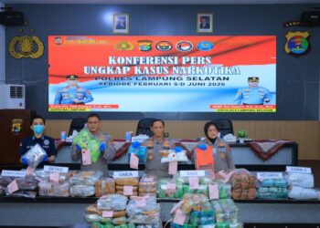 Polda Lampung Ungkap 17 Kasus Narkotika, Sita 179,5 Kg Sabu dan Selamatkan 948 Ribu Jiwa