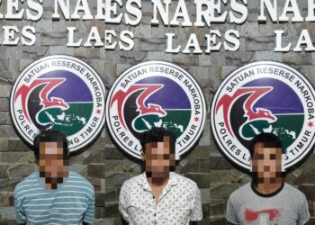 Satresnarkoba Polres Lampung Timur Ungkap Kasus Penyalahgunaan Narkotika, Tiga Pelaku Diamankan Beserta Barang Bukti Sabu