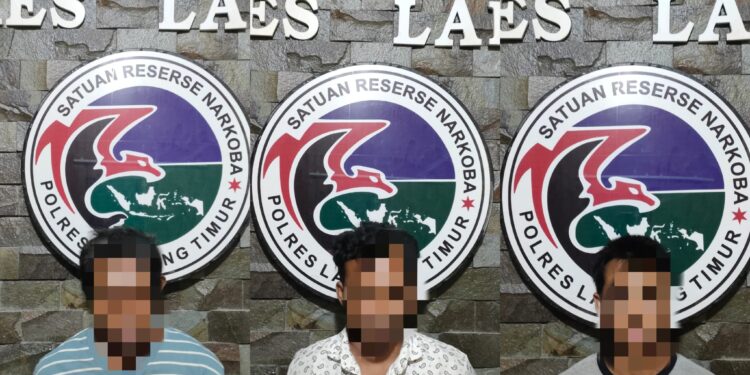 Satresnarkoba Polres Lampung Timur Ungkap Kasus Penyalahgunaan Narkotika, Tiga Pelaku Diamankan Beserta Barang Bukti Sabu