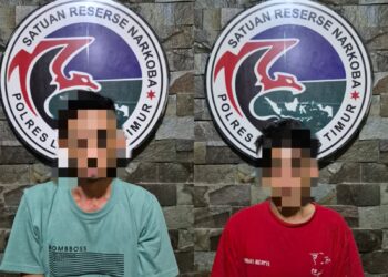 Satresnarkoba Polres Lampung Timur Ungkap Kasus Penyalahgunaan Narkotika, Dua Pelaku Diamankan Beserta Sabu dan Senjata Api Rakitan