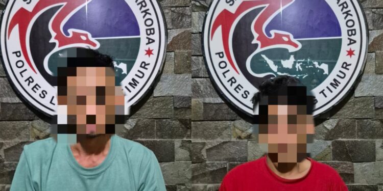 Satresnarkoba Polres Lampung Timur Ungkap Kasus Penyalahgunaan Narkotika, Dua Pelaku Diamankan Beserta Sabu dan Senjata Api Rakitan