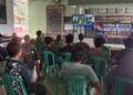 Koramil 421-09/Tanjung Bintang Gelar Nobar “Bola Gembira”, Pererat Kebersamaan TNI dan Masyarakat