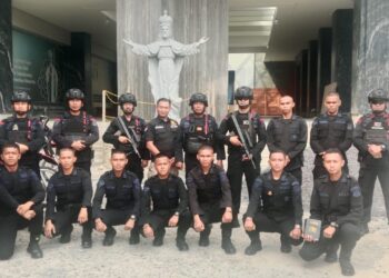 Personel Komposit Gegana Lampung Gelar Patroli Ciptakan Keamanan di Sejumlah Titik Vital Bandar Lampung