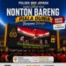 POLSEK WAY JEPARA GELAR NONTON BARENG PIALA DUNIA LAGA PERDANA BERSAMA WARGA