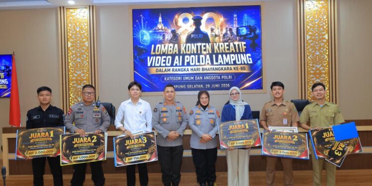 Sambut Hari Bhayangkara Ke-80, Bid Humas Polda Lampung Sukses Gelar Lomba Konten Kreatif Video AI