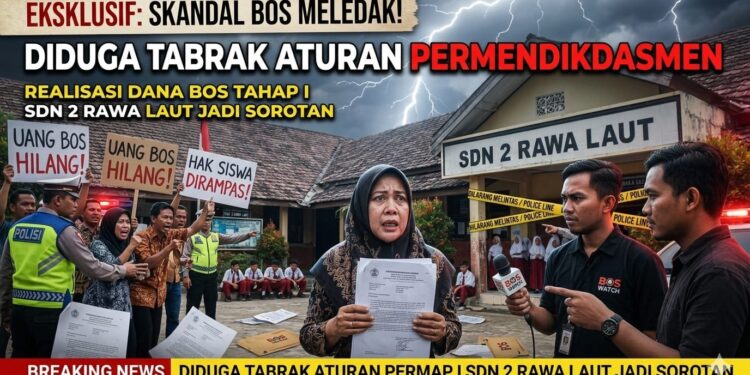 Diduga Tabrak Aturan  Permendikdasmen, Realisasi Dana BOS  Tahap I SDN 2 Rawa Laut Jadi Sorotan