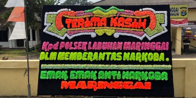 Tokoh Agama, Tokoh Adat, Tokoh Masyarakat, dan Emak-Emak Hebat Anti Narkoba Apresiasi Kinerja Polsek Labuhan Maringgai
