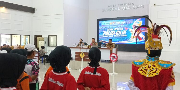 Antusias! Ratusan Siswa SD Ramaikan Seleksi Polisi Cilik Polres Lampung Timur Tahun 2026