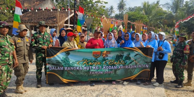 Koramil 421-09/TJB Gelar Karya Bakti Sambut HUT ke-1 Kodam XXI/Radin Inten