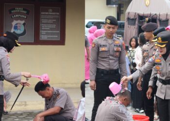 KAPOLRES PESISIR BARAT PIMPIN UPACARA KENAIKAN PANGKAT 20 PERSONEL PERIODE 1 JULI 2026