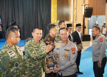 Sinergi TNI–Polri Makin Solid, Danrem 043/Gatam Hadiri Syukuran HUT Bhayangkara ke-80 Polda Lampung