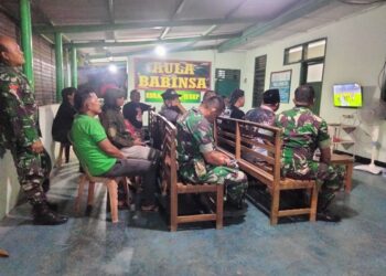 Melalui Nobar Piala Dunia Kodim 0429/Lamtim Pererat Persatuan dan Kesatuan Bangsa 
