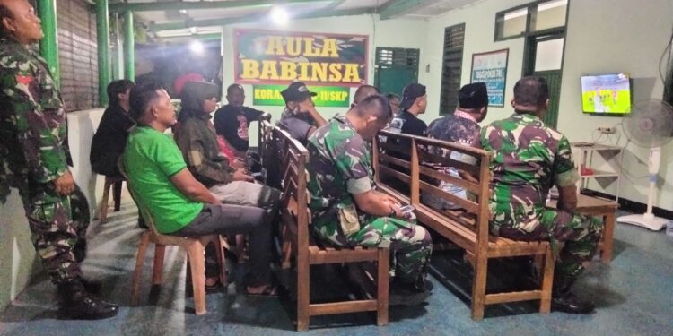 Melalui Nobar Piala Dunia Kodim 0429/Lamtim Pererat Persatuan dan Kesatuan Bangsa 