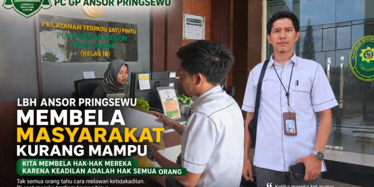 BERAWAL DARI UTANG Rp6 JUTA, PASANGAN WARGA PRINGSEWU DIGUGAT KE PENGADILAN, LBH ANSOR PRINGSEWU TURUN MEMBERIKAN PEMBELAAN