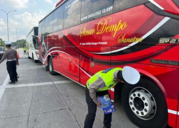 Ditlantas Polda Lampung Intensifkan Ramp Check Bus Selama Libur Sekolah, Pastikan Kendaraan Laik Jalan