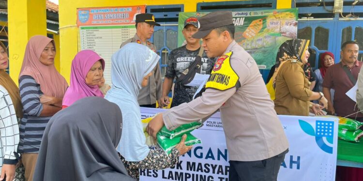 Polsek Jabung Salurkan 10 Ton Beras Lewat Gerakan Pangan Murah