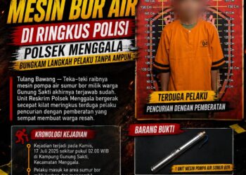 Aksi Nekat Predator mesin Bor Air Di Ringkus Polisi, Polsek Menggala Bungkam Langkah Pelaku Tanpa Ampun