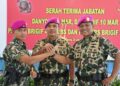 Danbrigif 4 Mar/BS Pimpin Sertijab Empat Jabatan Strategis di Lingkungan Brigif 4 Mar/BS
