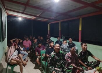 Nobar Semi Final Inggris vs Argentina Kodim 0429/Lamtim Berlangsung Meriah
