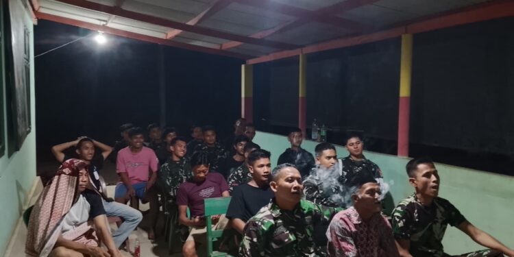 Nobar Semi Final Inggris vs Argentina Kodim 0429/Lamtim Berlangsung Meriah
