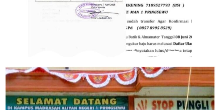 Berkedok Infak, MAN 1 Pringsewu Diduga Lakukan Pungli Sistematis Selama 3 Tahun: Calon Siswa Terancam Gugur Jika Tak Bayar
