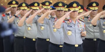 Polri Laksanakan Kenaikan Pangkat 87 Perwira Tinggi, Empat Perwira Raih Bintang Tiga