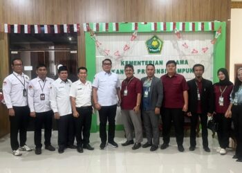 Audiensi Yayasan Lembaga Hukum Bela Rakyat Advokat Bela Rakyat Indonesia (YLHBR ABR-I) dengan Kanwil Kementerian Agama Provinsi Lampung Bahas Kerja Sama Hukum