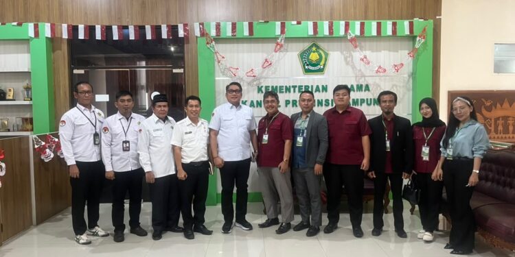 Audiensi Yayasan Lembaga Hukum Bela Rakyat Advokat Bela Rakyat Indonesia (YLHBR ABR-I) dengan Kanwil Kementerian Agama Provinsi Lampung Bahas Kerja Sama Hukum