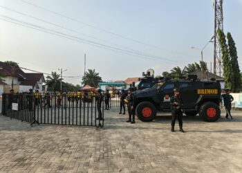 Brimob Lampung Terjunkan Tim Gegana Amankan Launching Bhayangkara Presisi Lampung FC