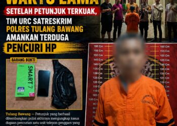 Tak Butuh Waktu Lama Setelah Petunjuk Terkuak, Tim URC Satreskrim Polres Tulang Bawang Amankan Terduga Pencuri HP