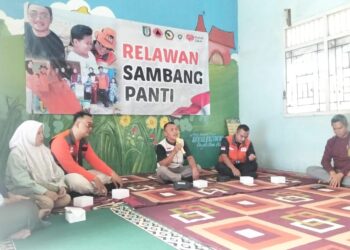 Relawan Rumah Zakat bersama Pekerja Sosial Masyarakat Sambangi Panti Asuhan Tunas Putra Muhammadiyah Pringsewu