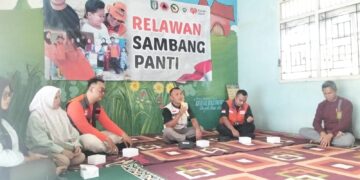Relawan Rumah Zakat bersama Pekerja Sosial Masyarakat Sambangi Panti Asuhan Tunas Putra Muhammadiyah Pringsewu