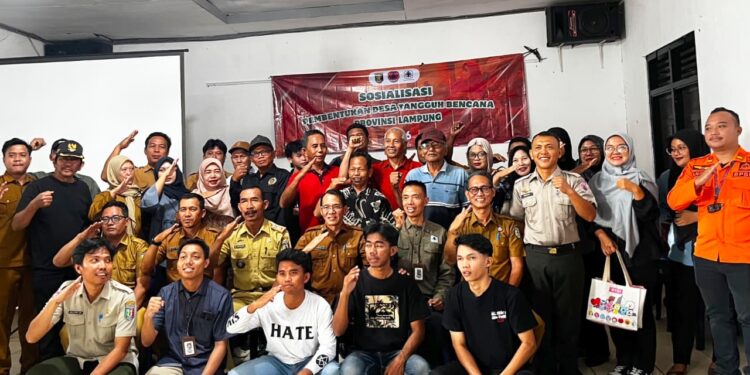 BPBD Lampung Gandeng Mitra Bentala bentuk Destana di Pekon Sidoharjo Pringsewu