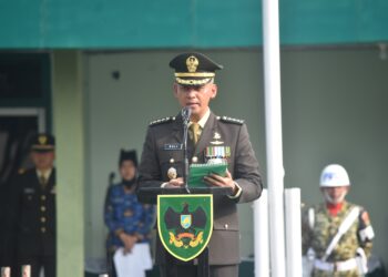 Korem 043/Gatam Khidmat Upacara HUT Ke-81 RI, Teguhkan Semangat “Indonesia Berdaulat, Adil, dan Makmur”