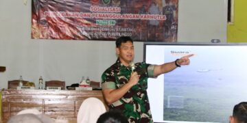 Dua Desa Kecamatan Purbolinggo Terima Sosialisasi Pencegahan Karhutla Dari Mabes TNI