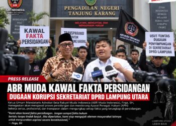 ABR MUDA KAWAL FAKTA PERSIDANGAN DUGAAN KORUPSI SEKRETARIAT DPRD LAMPUNG UTARA